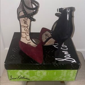Sam Edelman Black and Red Heels